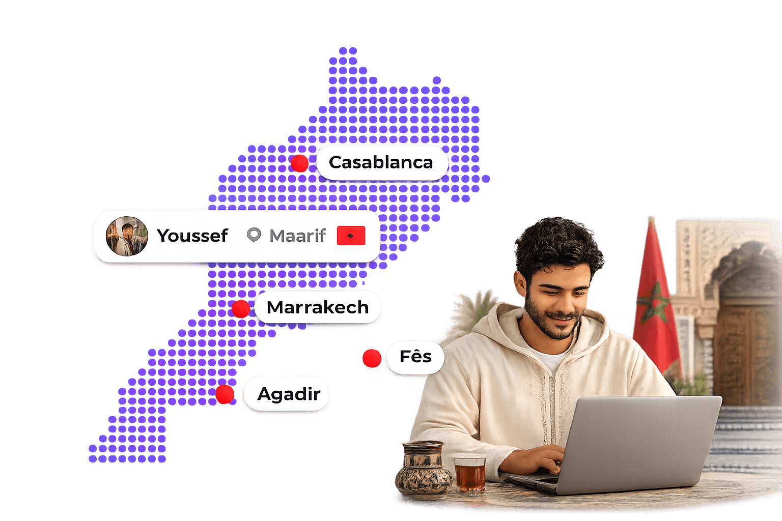 Créateurs vérifiés à Casablanca, Marrakech, Fès et Agadir